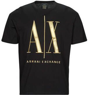 Armani Exchange Casual Heren T-shirt Lente Zomer Collectie Black Heren