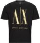 Armani Exchange Casual Heren T-shirt Lente Zomer Collectie Black Heren - Thumbnail 1