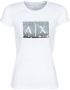 Armani Exchange Bedrukt T-shirt met ronde hals voor dames White Dames - Thumbnail 3