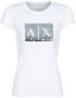 Armani Exchange Bedrukt T-shirt met ronde hals voor dames White Dames - Thumbnail 1