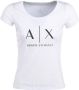 Armani Exchange Witte Bedrukte T-shirt White Dames - Thumbnail 2