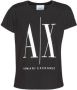 Armani Exchange Gedrukt T-shirt met Korte Mouwen voor Dames Black Dames - Thumbnail 2