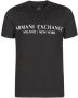 Armani Exchange Iconisch Katoenen T-shirt Blauw Slim Fit Blue Heren - Thumbnail 1