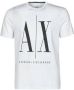 Armani Exchange Witte Bedrukte T-shirt White Heren - Thumbnail 1