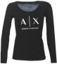 Armani Exchange Zwarte T-shirt met lange mouwen voor dames Black Dames - Thumbnail 1