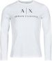 Armani Exchange Heren Bedrukt Langarm T-shirt White Heren - Thumbnail 2