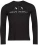 Armani Exchange Iconisch T-shirt met Lange Mouwen Black Heren - Thumbnail 2