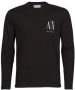 Armani Exchange Bedrukt T-shirt met Lange Mouwen Black Heren - Thumbnail 1