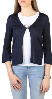 Armani Jeans Dames Frontsluiting Sweater in Polyamide Blue Dames