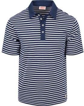 Armor Lux Polo Shirt Korte Mouw Poloshirt Strepen Navy