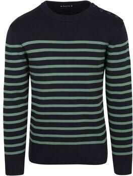 Armor Lux Sweater Groix Trui Strepen Navy Groen