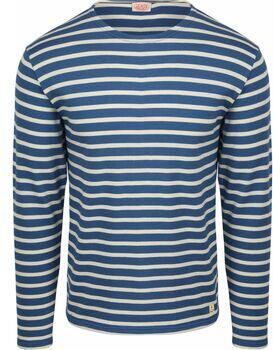 Armor Lux T-shirt Heavy Longsleeve T-Shirt Strepen Blauw