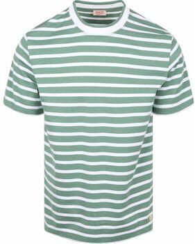 Armor Lux T-shirt Korte Mouw T-Shirt Hèritage Strepen Groen