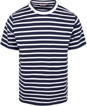 Armor Lux T-shirt Korte Mouw T-Shirt Hèritage Strepen Navy