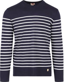 Armor Lux T-shirt Port-Louis T-Shirt Strepen Donkerblauw