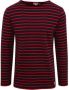 Armor-Lux Houat Trui Strepen Navy Rood Heren - Thumbnail 1