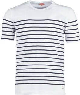 Armor-Lux Etel T-Shirt Strepen Wit Heren
