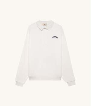 Autry Polo Shirt Lange Mouw Polo Sweatshirt Blanco