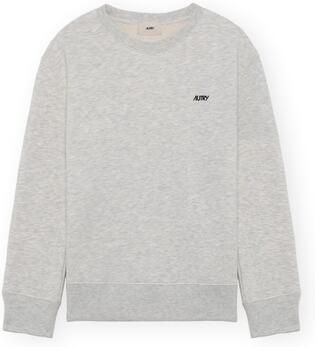 Autry Sweater Embroidered Logo Crewneck Sweatshirt Grey Melange