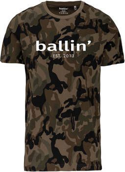 Ballin Est. 2013 T-shirt Korte Mouw Army Camouflage Shirt