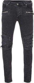 Balmain Vervaagde imitatieleren slim jeans Black Heren - Foto 2