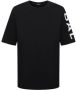 Balmain Logo-Print Katoenen T-Shirt met Ronde Hals Zwart Heren - Thumbnail 1