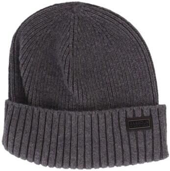 Barbour Grijze Logo Front Wollen Hoed Gray Heren