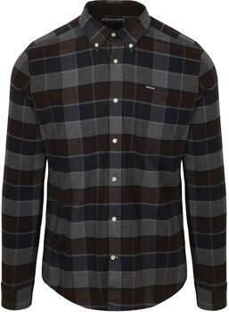 Barbour Overhemd Lange Mouw Valley Overhemd Ruit Antraciet Bruin