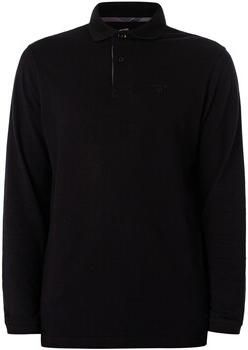 Barbour Polo Shirt Lange Mouw Essentieel piqué poloshirt met lange mouwen en tartan