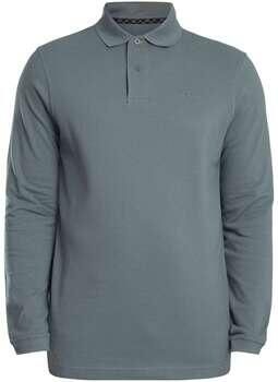 Barbour Polo Shirt Lange Mouw Essentieel piqué poloshirt met lange mouwen en tartan - Foto 1