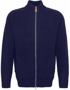 Barbour Sweater Talder Zip Vest Wol Donkerblauw