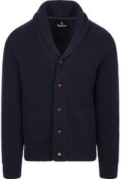 Barbour Sweater Vest Shawl Hartland Navy