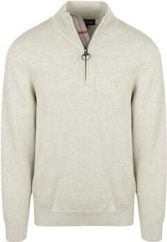 Barbour Sweaters Trui Half Zip Greige