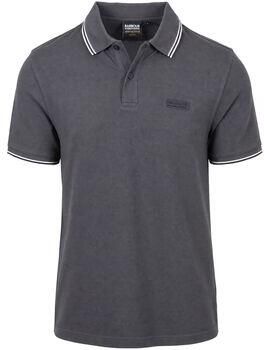 Barbour T-shirt International Piqué Poloshirt Evan Tipped Antraciet