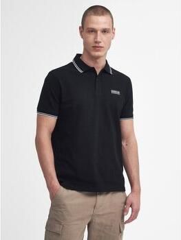 Barbour T-shirt International Piqué Poloshirt Evan Tipped Zwart