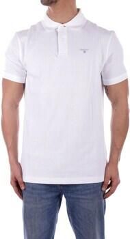 Barbour Klassieke korte mouw katoenen polo met tartan accenten White Heren - Foto 13