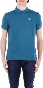 Barbour Tartan Pique Polo Lyons Blue Heren