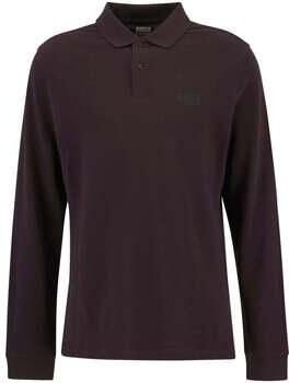 Barbour T-shirt Long Sleeve Essential Polo Shirt Java Red