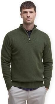 Barbour Trui Essential Quarter-Zip Jumper Mid Olive