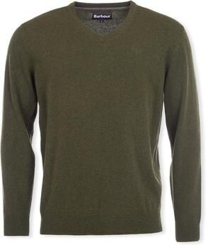 Barbour Trui Lambswool V Knit Seaweed