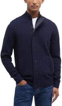 Barbour Chunky Lambswool Sweater met Alcantara Elleboog Patches Blue Heren - Foto 11