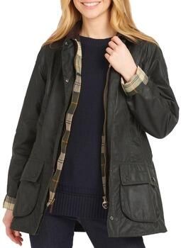Barbour Zwarte Gewaxte Jas met Klassieke Kraag Black Dames - Foto 10