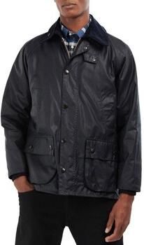 Barbour Marineblauwe Waxjas met Tartan Voering Zwart Heren - Foto 2