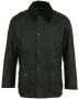 Barbour Stijlvolle gewaxte jas met kraag Black Heren - Thumbnail 1