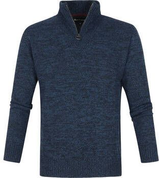 Barbour Sweater Half Zip Trui Lamswol Donkerblauw