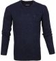 Barbour Blauwe Trui met Klassieke Ronde Hals en Opvallend Design Blue Heren - Thumbnail 1