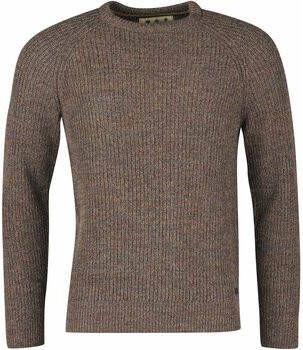 Barbour Sweater Trui Lamswol Knitted Bruin