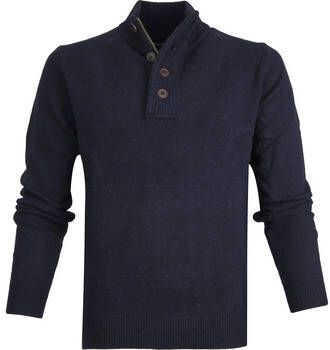 Barbour Sweater Trui Wol Patch Navy
