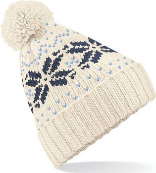 Beechfield Muts Bonnet jacquard Snowstar