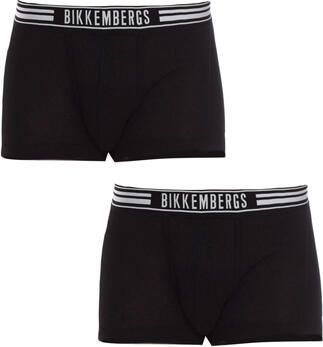Bikkembergs Gladde zwarte katoenen trunks Duo Black Heren